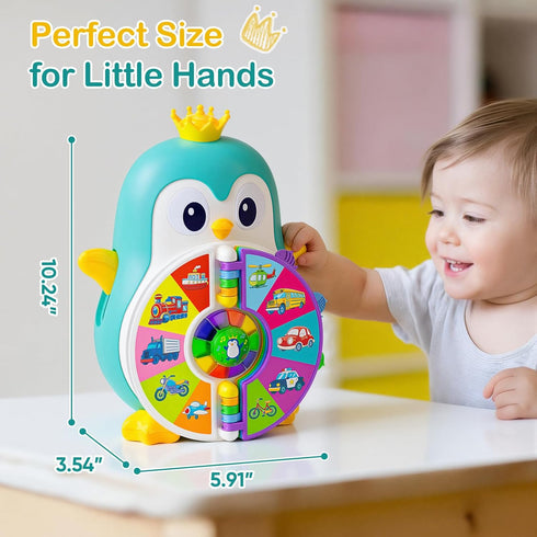 1 1-3 5 1st 12-18 Musical Penguin Learning Toys for Year Old Boy Gifts, Educational Baby Toys for Year with Themes