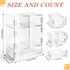 BrightRow 5 Pack Countertop Baby Bottle Organizer Clear Stackable Baby Bottle Storage Space-saving Acrylic Dustproof