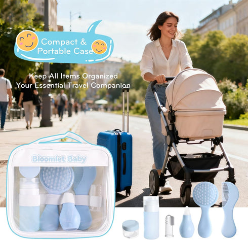 Kit,6-Piece Set (60ml/20ml), Set Baby Care Kit, Baby Grooming Newborn Grooming with PP Baby Comb & Brush, Silicone