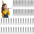 60 Packs Silver Noise Makers, Metallic Fringed Party Blowers, Horns Musical Blowouts for Birthday Party
