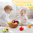 PHEZAPA 1-3, Set 6-12 1 Play Food for Toddler Plush Pretend Food with Sorting Fruit Basket, Baby Sensory Toys Months
