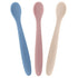 WeeSprout Silicone Baby Spoons Set of 3, Soft-Tip Infant Feeding Utensils, Bendable, Dishwasher Safe, Travel Case