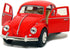 Kinsmart Red 1967 Classic Die Cast Volkswagen Beetle Toy with Pull Back Action