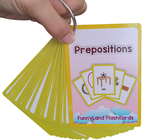 Richardy Toys&Sports/Instrument/Classroom/Prepositions Flash Cards English Kids Montessori Learning Toy Child Pocket
