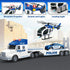 3 4 5 3 1 3 4 5 6 SpringFlower Boy Toddlers Toys, Extra Large Police Truck Toys with Racing Car and Helicopter