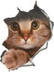 Pack of 2 Washroom Toilet Seat Stickers - Adorable Cat Animal Pattern 3D PVC Wall Decor