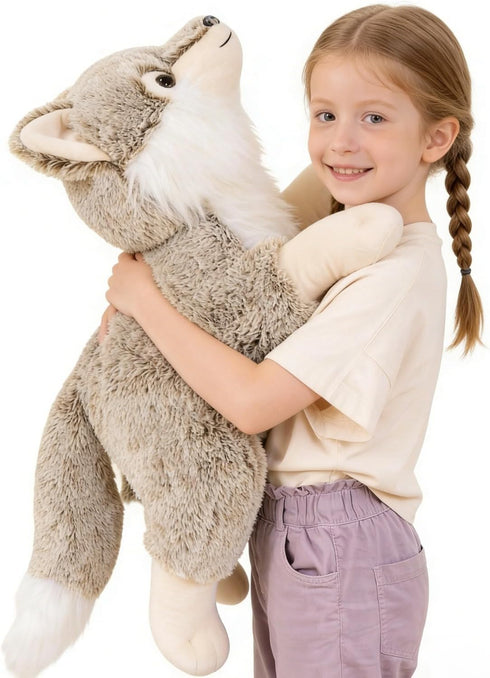 BENINY Giant Wolf Stuffed Animal 30", Super Soft Pillow Plush Toy, Big