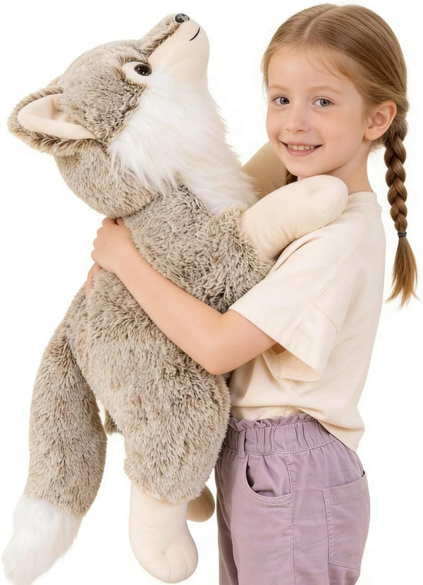 BENINY Giant Wolf Stuffed Animal 30", Super Soft Pillow Plush Toy, Big