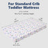 2 Pack 28x52in, TILLYOU Baby Crib Sheets for Boys Girls, Super Soft Toddler Bed Sheets, Sheets for Standard Crib