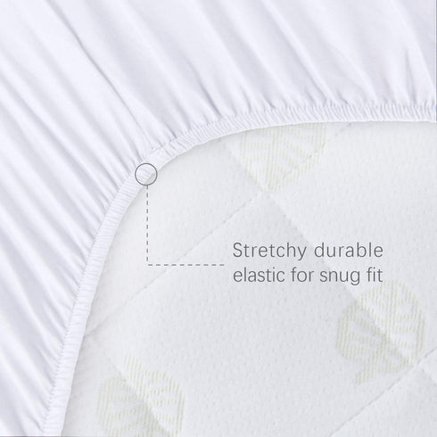 Waterproof Quilted Bassinet Mattress Pad Cover, Ultra Soft Surface Compatible with Baby Delight Go with Me Bassinet