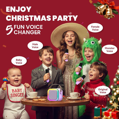 CscyyAmz 4 5 6 7 8+ 2 Mini Karaoke Machine for Kids Girls Boys - Birthday Gifts for Ages Year Old - Portable Bluetooth