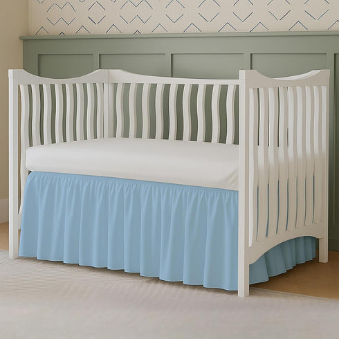 MD Home Decore 100% 14" Crib Bed Skirt Dust Ruffle with Split Corners - Cotton - Nursury Standard Crib Bedding Toddler
