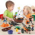Playset 50 Set 2 3 4 5 6 Pirate Action Figures with Boat, Treasure Chest, Cannons, Shark, Pirate Ship Toys-Pirate Toy