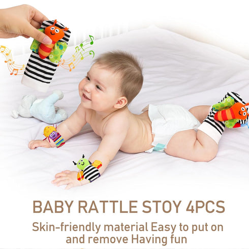 Set,Baby 0-6 Baby Gift Shower Gifts,New Mom Gifts for Women, Months for Newborn Essentials Infant Rattle Socks,Blanket
