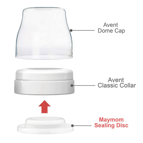 Maymom Write & Reuse Baby Bottle Labels for Daycare/Sealing Disc Compatible with Philips Classic Bottles