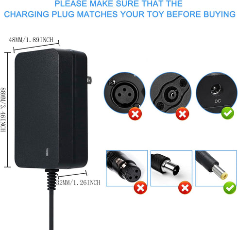 24V Battery Charger for Ride on Toys - Best Choice Products SUV Powered Accessories, 24 Volt Kids Battery Charger with