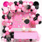Pink Mouse Birthday Decorations, Pink Mouse Balloon Arch Kit with Backdrop & Tablecloth, 5-12 Inch Balloons for Baby