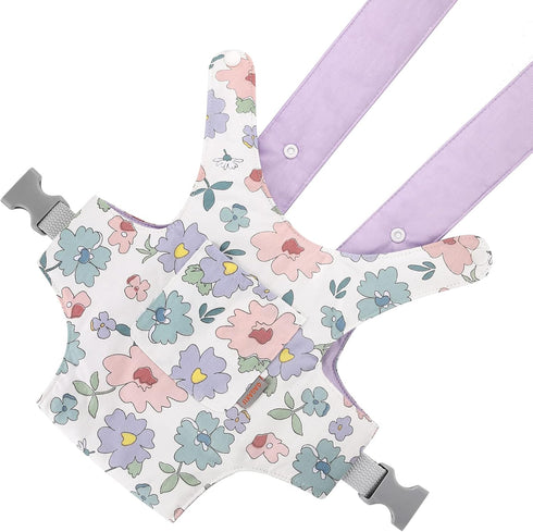 GAGAKU Baby Doll Carrier for Kids, Reborn Baby Carrier with Adjustable Straps for American Girl Doll - Purple (Flowers)