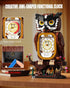 TYCOLE Set, 8-14 (964Pcs) Owl Clock Building Blocks STEM Building Toys with Functional Clock, Collectible Bird Display