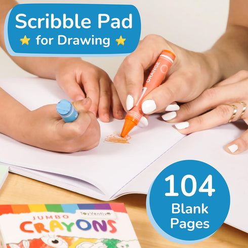 1+,2,3,4 TOYVENTIVE Toddler Coloring Books & Crayons, Toys & Birthday Gifts for Years Old Boys, Toddlers & Preschoolers