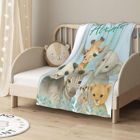 Personalized Baby Blanket with Name, Custom Name Blanket for Kids Soft Flanne Blankets in Easter Personalized Baby
