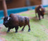 Gemini&Genius North American Bison Figurine Animal Toy, Hand Painted Bull Action Figure for Kids