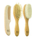 Baby Hair Brush and Comb Set for Newborn, Wooden Brush with Soft Goat Bristles, Baby Grooming Kit by Stone & Clark