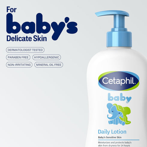 |13.5 Oz Cetaphil Baby Daily Lotion with Organic Calendula |Vitamin E | Sweet Almond & Sunflower Oils Fl.