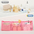 Bath Toy Storage, Large Capacity 3 Compartments Organizer for Kids Baby Bathroom Toy - Pink