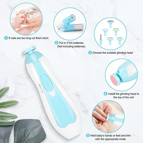 Trimmer 6 1 Set Baby Nail Electric,Baby Nail Clippers, in Baby Nail File,Nail File Baby Grooming Kit Manicure