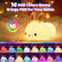 16 Stuff,1200mah Dimmable One Fire Night Light for Kids Bunny Toys, Colors Squishy Bunny Lamp, Soft Silicone Bunnies