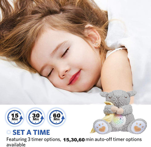 BEREST Rechargeable Baby Sleep Soother, Mom's Heartbeat Babies Cry Sensor Lullabies & White Noise Sound, Nursery Decor