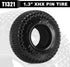 INJORA 1.3" XHX Pin Tires for TRX4m SCX24, 72 * 24mm, S5 Compound, 4PCs