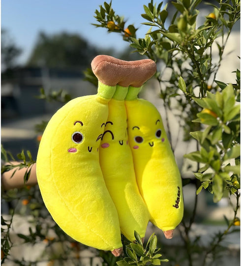 Hofun4U Banana Plush Pillow - 17" Banana Stuffed Animal, Fruit Plush Toy for Holiday