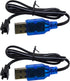 Blomiky 2 Pack USB Charger Cable 3.7V with SM-2P Connector for Mini RC Amphibious Stunt Car, Boat, Trucks, Li-ion,
