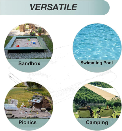 Hoypeyfiy (47 47 inches,59 59 inches) (Small47.2 47.2inches) Sandbox Sandpit Cover, Kids Sand Box Cover for Sand