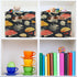 CWUPZAY 1 Pack Salmon Squid Storage Basket Canvas Fabric Collapsible Storage Bins Box Organizer Waterproof for Home