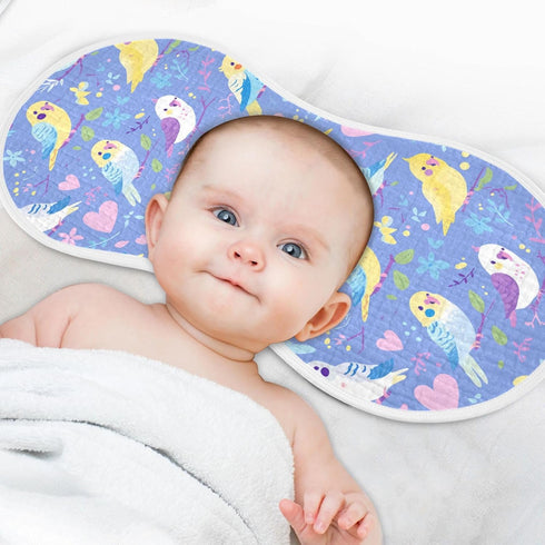tplaotee 22x11in Lavender Playful Parrot Soft Color Cotton Newborns Burp Cloths Soft Touch Baby wash Cloth for Newborns