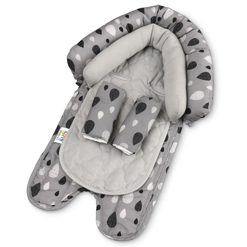 GoldBug Baby & Toddler 2-in-1 Car Seat Head Support + Strap Covers