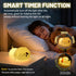 (2 Pack) 7 Silicone Night Light Colors for Kids, Touch Control, LED Dog Lamp, Rechargeable, Cute Puppy Night Lights