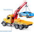 haomsj Big Tow Trucks Toy with Hook and Car for Boys, Pull Back Truck Toys with Light and Sound (1:18 Plastic)