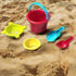 Set 5 18 HABA Sand Toys Basic - Piece Bundle with Plastic Pail, Sieve, Mold, Scoop and Sifting Shovel Sized just