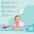 Set Set, Pack 10, (010-1201) Spasilk Washcloth Wipes for Newborn Boys and Girls, Soft Terry Washcloth of Aqua Bubbles