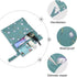 Burbuja 2 Pack, 2 Flowers on Teal Wet Dry Bags for Baby Cloth Diaper Waterproof Reusable Wet Bag with Zippered Pockets
