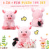 5 12 Inch Mommy 4 Silipull Pcs Pig Stuffed Animals, Large Plush Pig with Little Baby in Mother Belly, Gifts