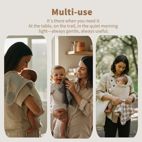 6-Pack 20x10 Inches, Ultra-Soft & Absorbent Muslin Baby Burp Cloths - Perfect for Messy Mealtimes with Newborns