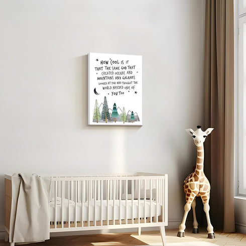 Dytila 12x16 Inch Christian Nursery Wall Art - Mountain Pictures Baby Boy Nursery Decor, Inspirational Religious Decor