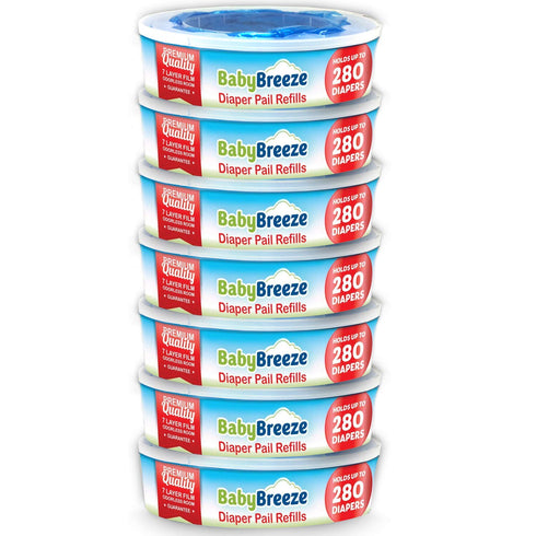 Diaper Pail Refill Bags Compatible with Playtex Diaper Genie- 1960 Count (7