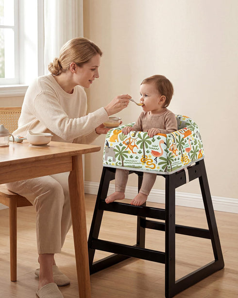 mamatepe 2-Point Baby High Chair Cover Restaurant with Strap Pads & Harness - Machine Washable, Waterproof, Portable