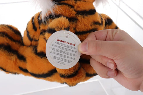 8 Inch Apricot Lamb Toys Plush Classic Tiger Stuffed Animal (Yellow Tiger) - Soft Cuddly Perfect for Child